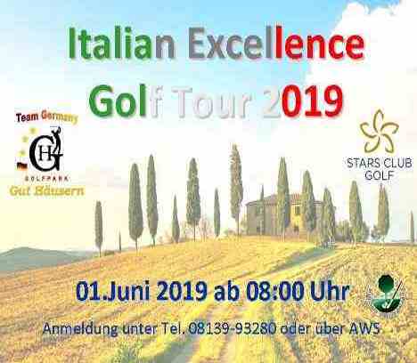 Restplätze für Italian Excellence Golf Tour  01.06.2019 in Gut Häusern