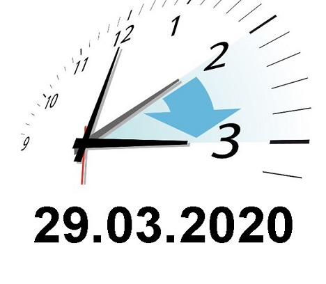 Bitte beachten Sie die Zeitumstellung am 29.März 2020!